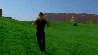 Troy dancing and singing &quot;bet on it&quot; on the golf course