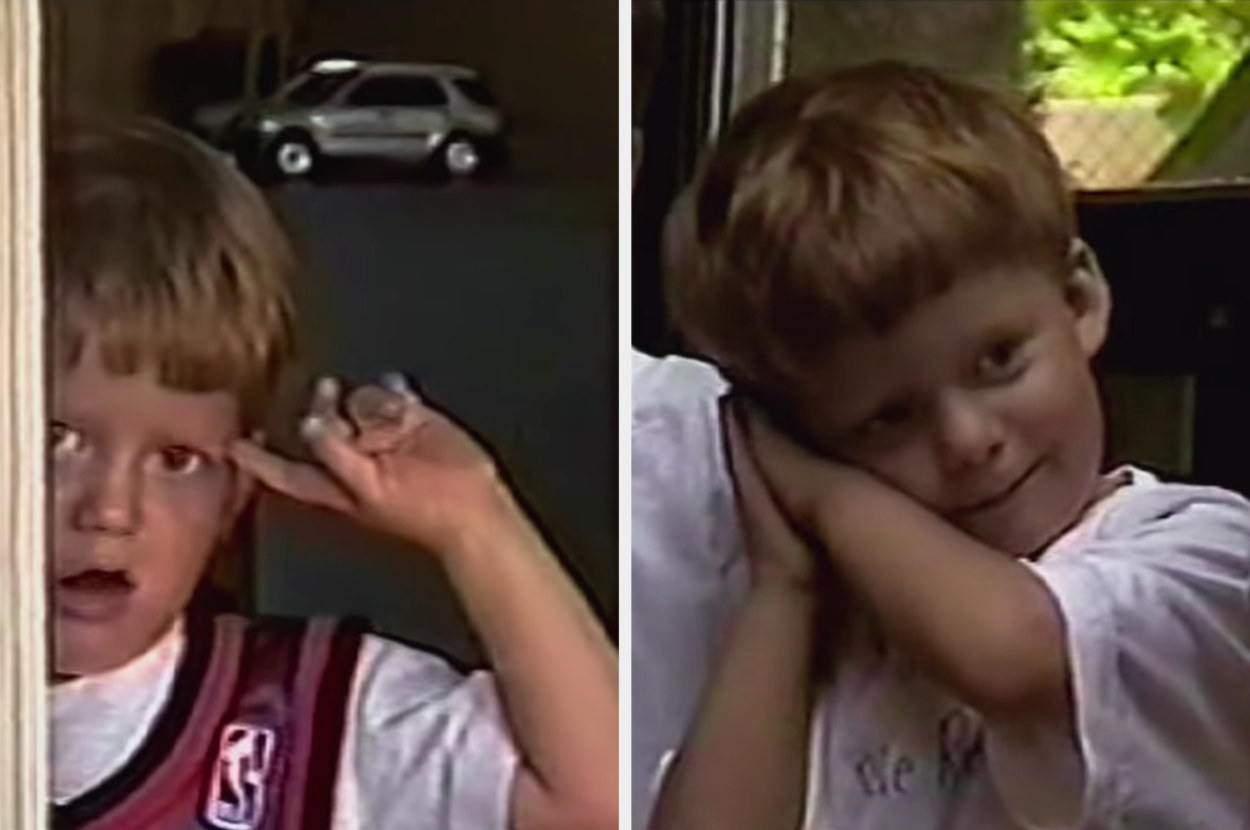 Two images of baby Lucas Hedges that ended up in the movie