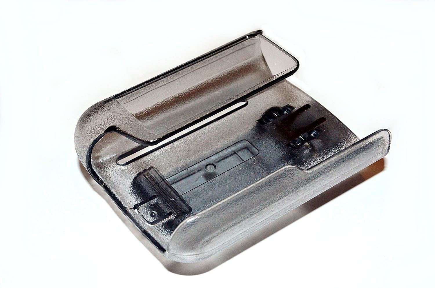 A gray plastic pager case