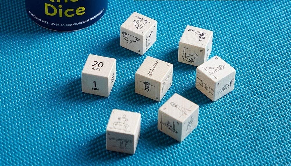 The white fitness dice