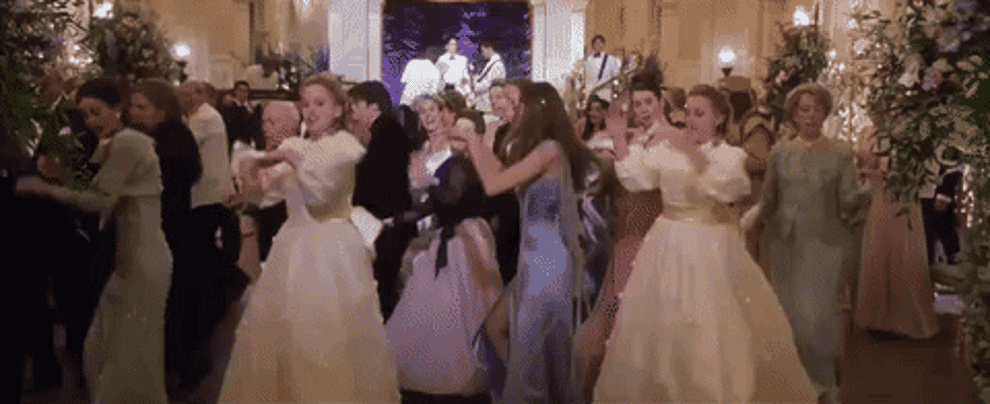 everyone dancing in a ballroom
