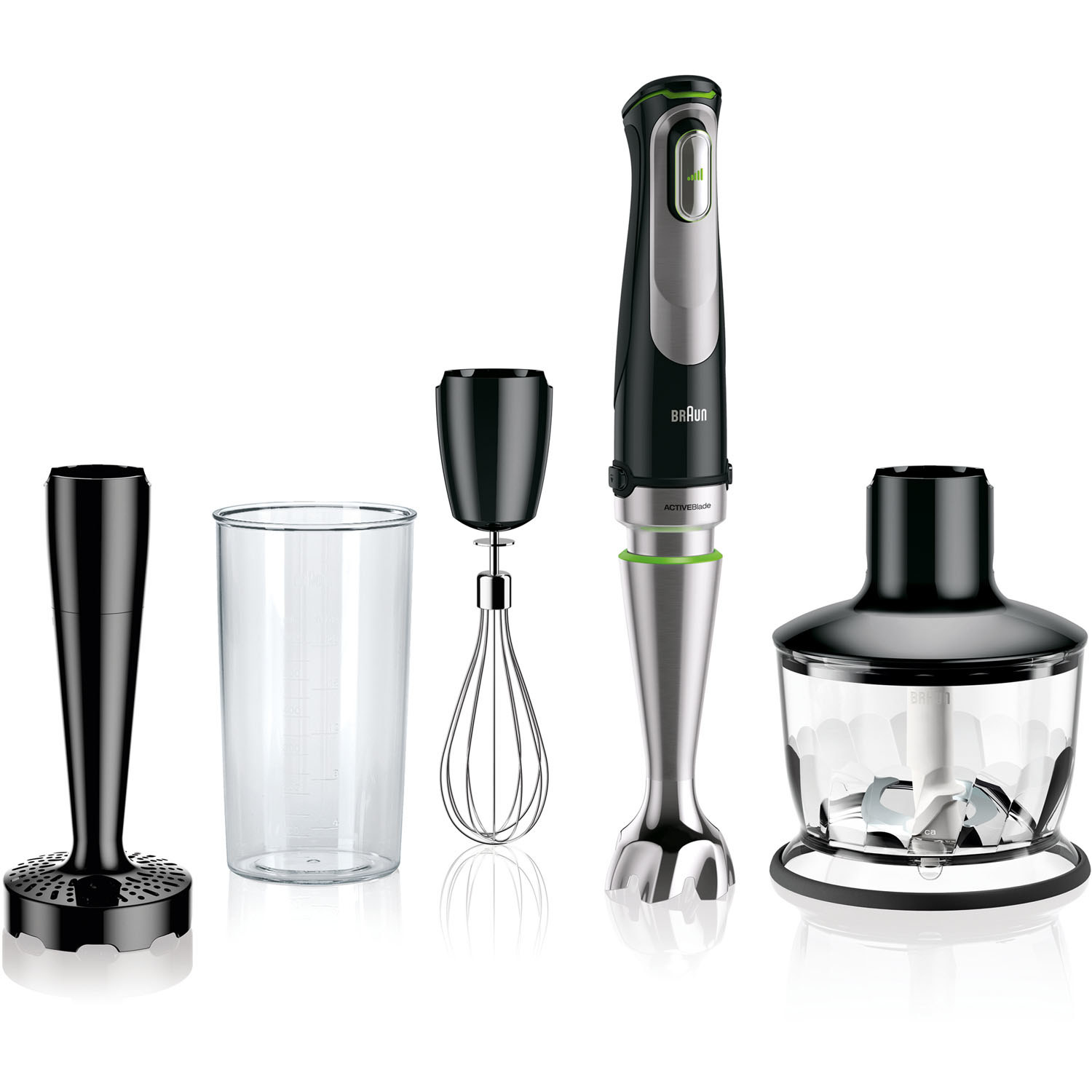 Various pieces of hand blender