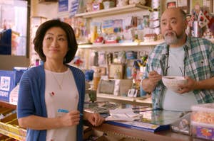 Jean Yoon and Paul Sun-Hyung Lee from Kim's Convenience