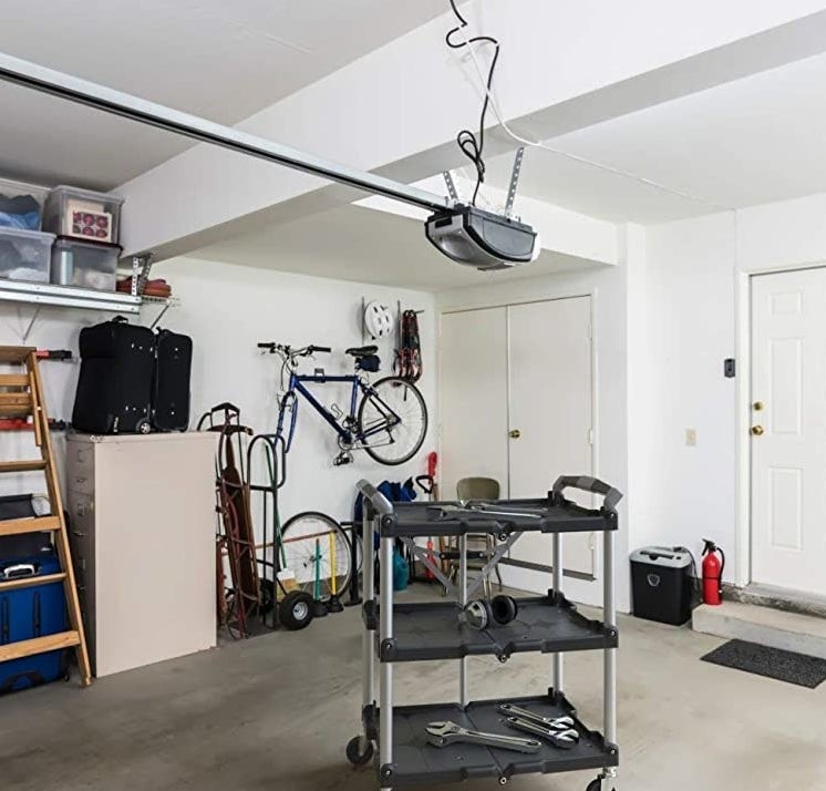 The cart in a garage