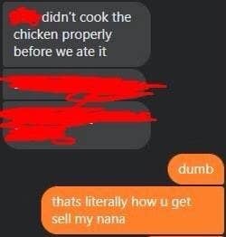 person calling salmonella sell my nana