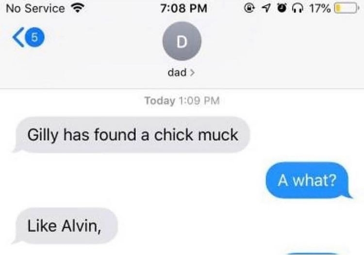 person calling a chipmunk a chick muck