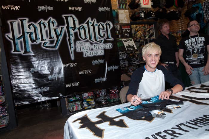 Harry Potter star Tom Felton (Draco Malfoy) delights fans in Paramus, New Jersey, at a special signing and Q&amp;amp;A session on July 10, 2009