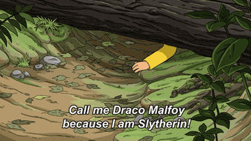 Gene Blecher of &quot;Bob&#x27;s Burgers&quot; slides under a tree trunk and says, &quot;Call me Draco Malfoy because I am Slytherin&quot;