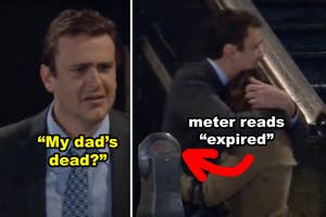 Marshall finding out his dad died in
