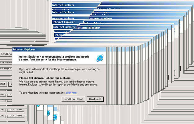 A crasher Internet Explorer page