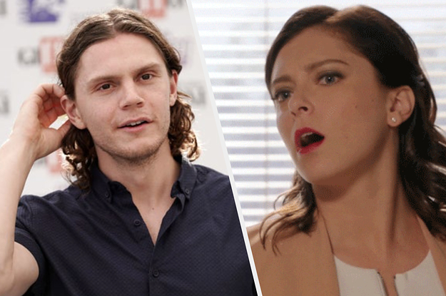 Horny woman staring longingly at Evan peters