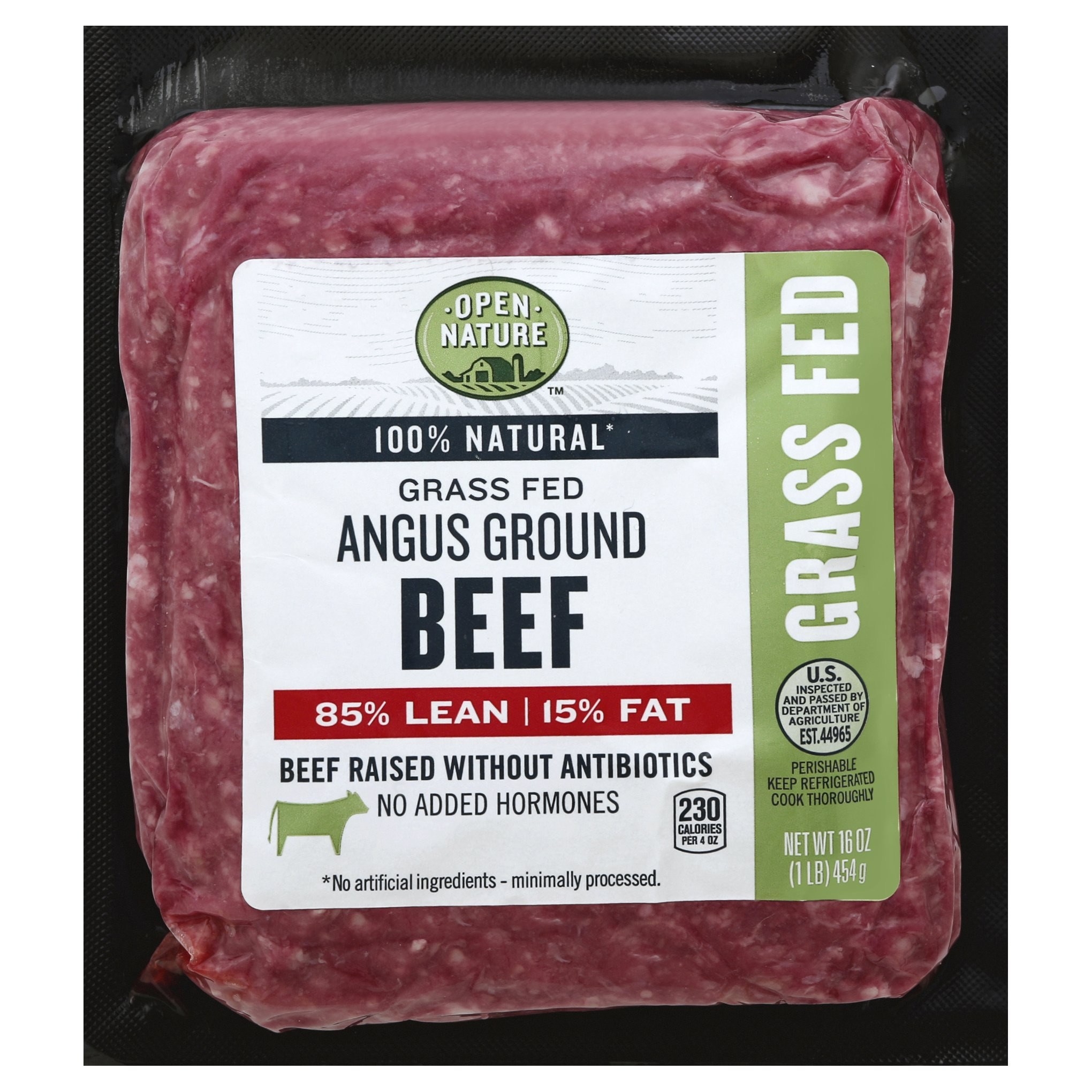 Package of ground beef. 