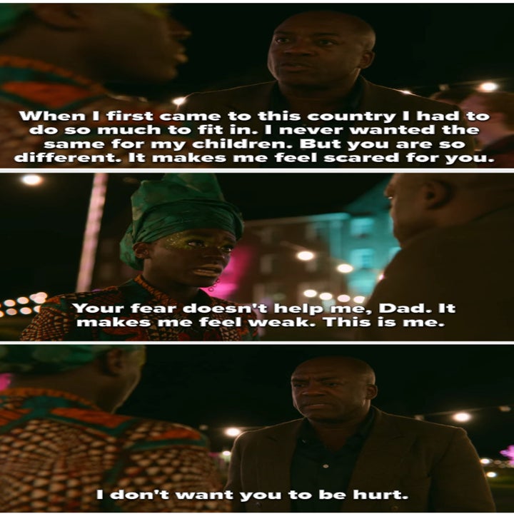 Eric and his father discussing his sexuality