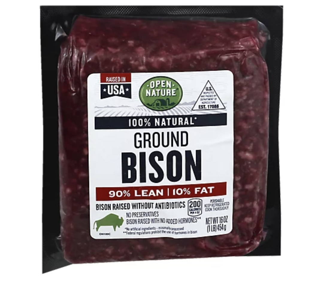Package of ground bison. 