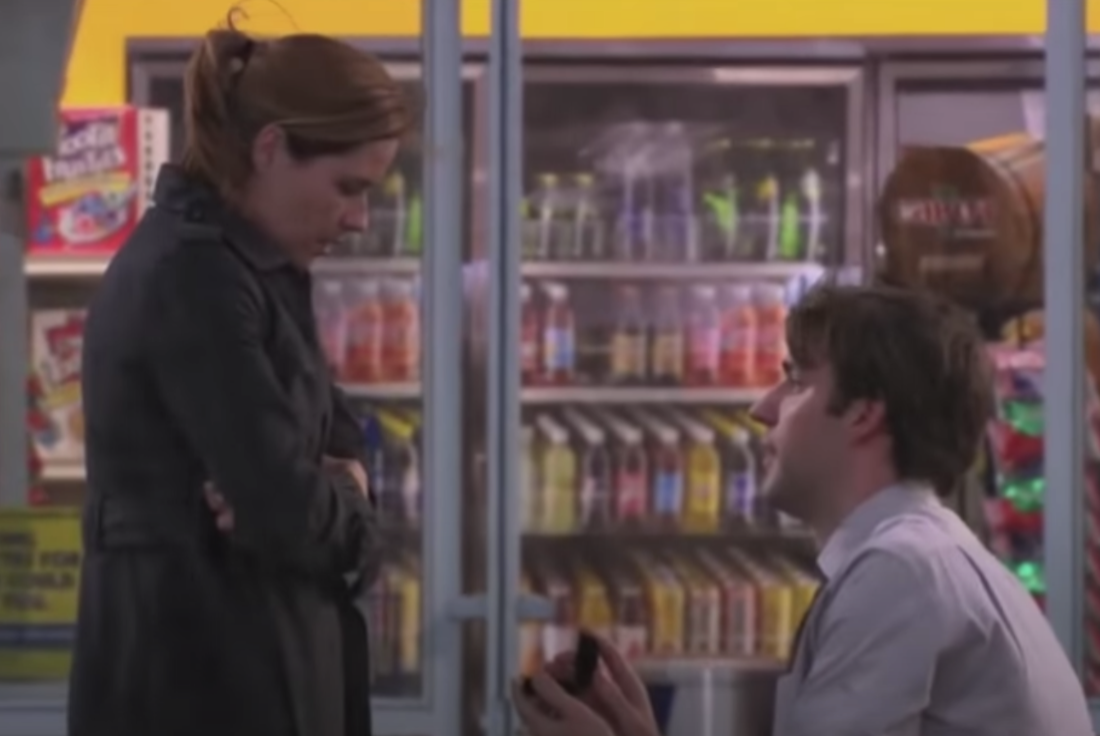 Jim proposing to Pam on &quot;The Office&quot; 