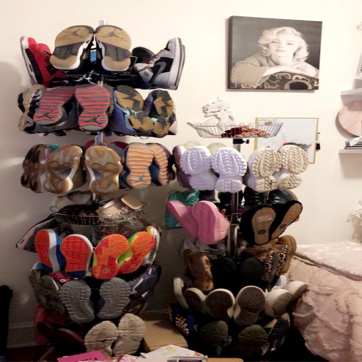 buzzfeed editors shoe tree display 