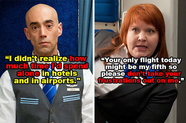 The loneliness of the job and the frustrated passengers are two cons of being a flight attendant