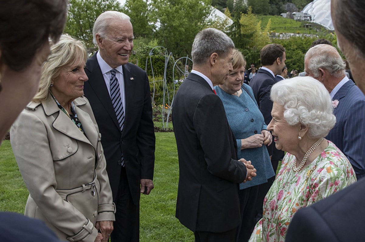 Joe Biden meets Queen Elizabeth II at the G7 meeting