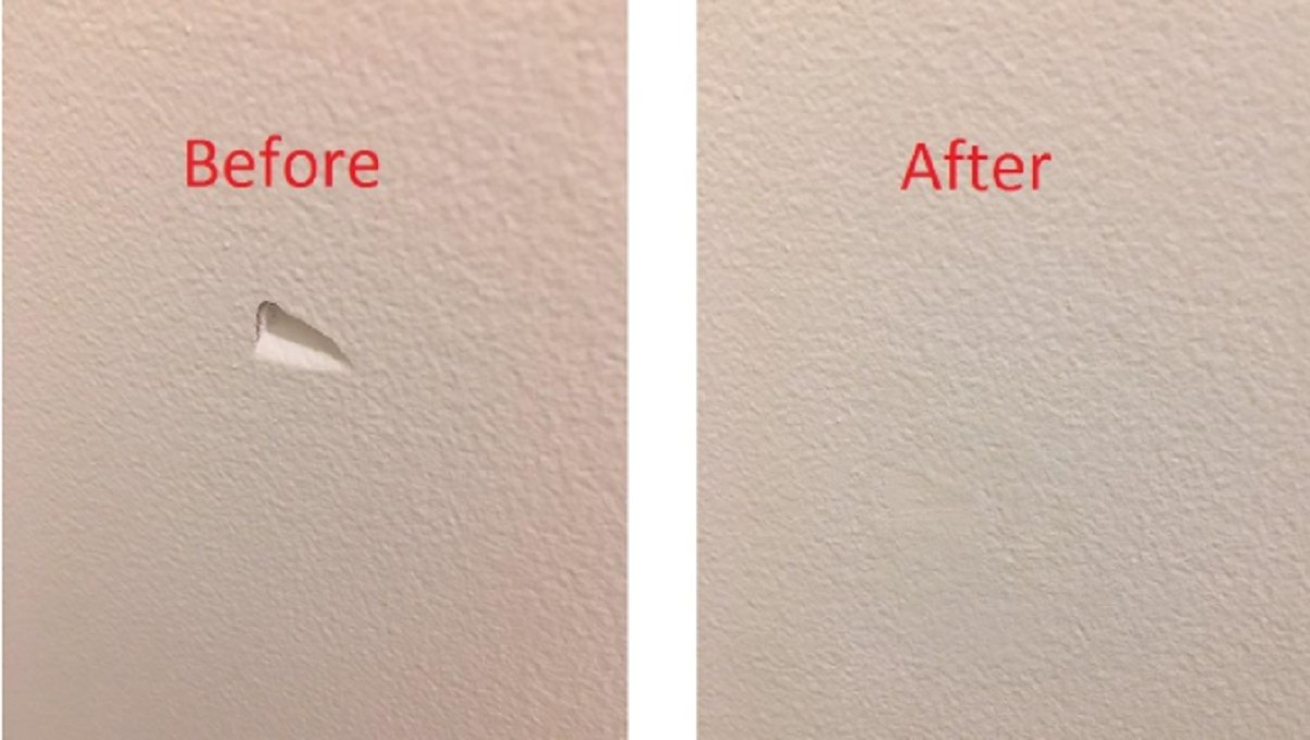 An all-in-one applicator tool applied to white wall
