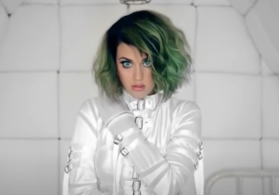 Katy in a straightjacket