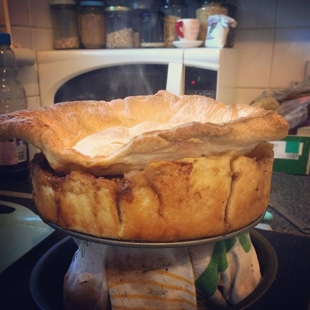 A misshapen pie