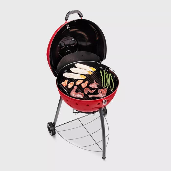 The red Char-Broil grill