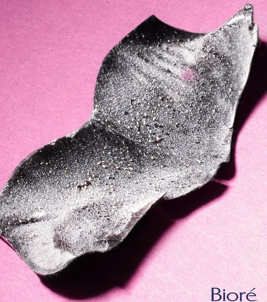 A used pore strip with leftover gunk on it 