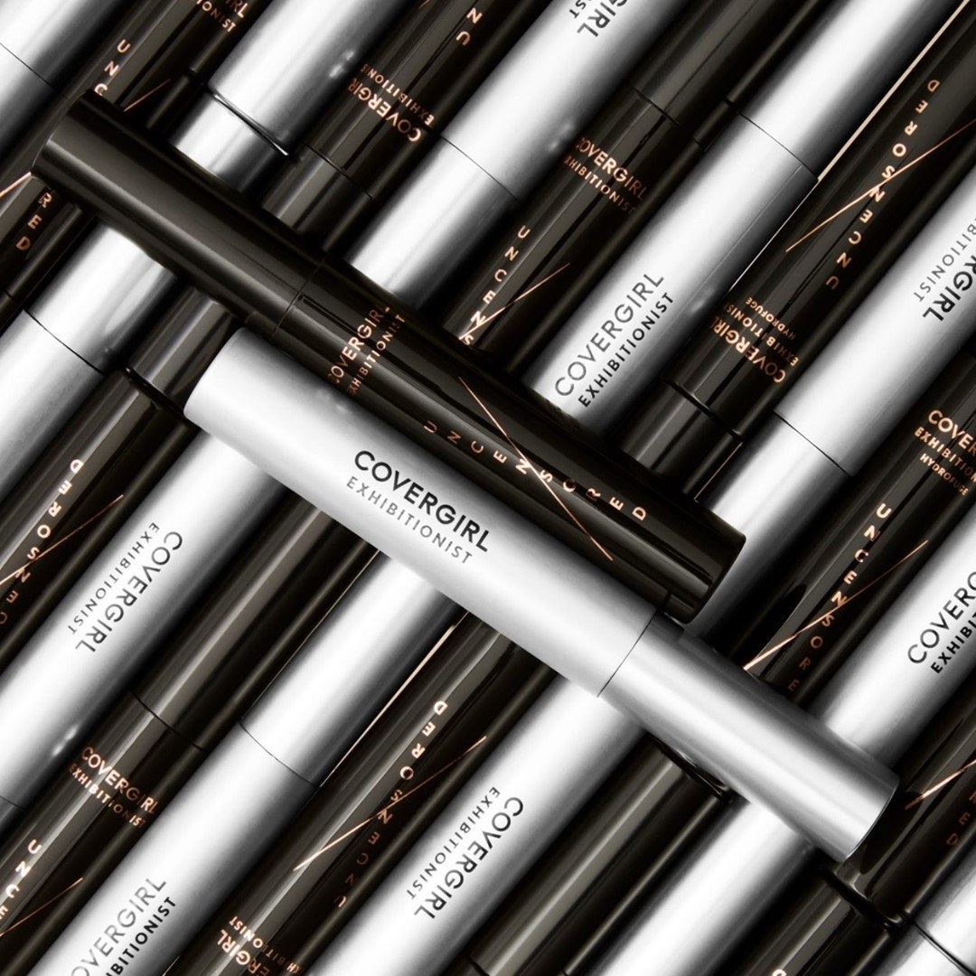 tubes of covergirl exhibition mascara next to each other