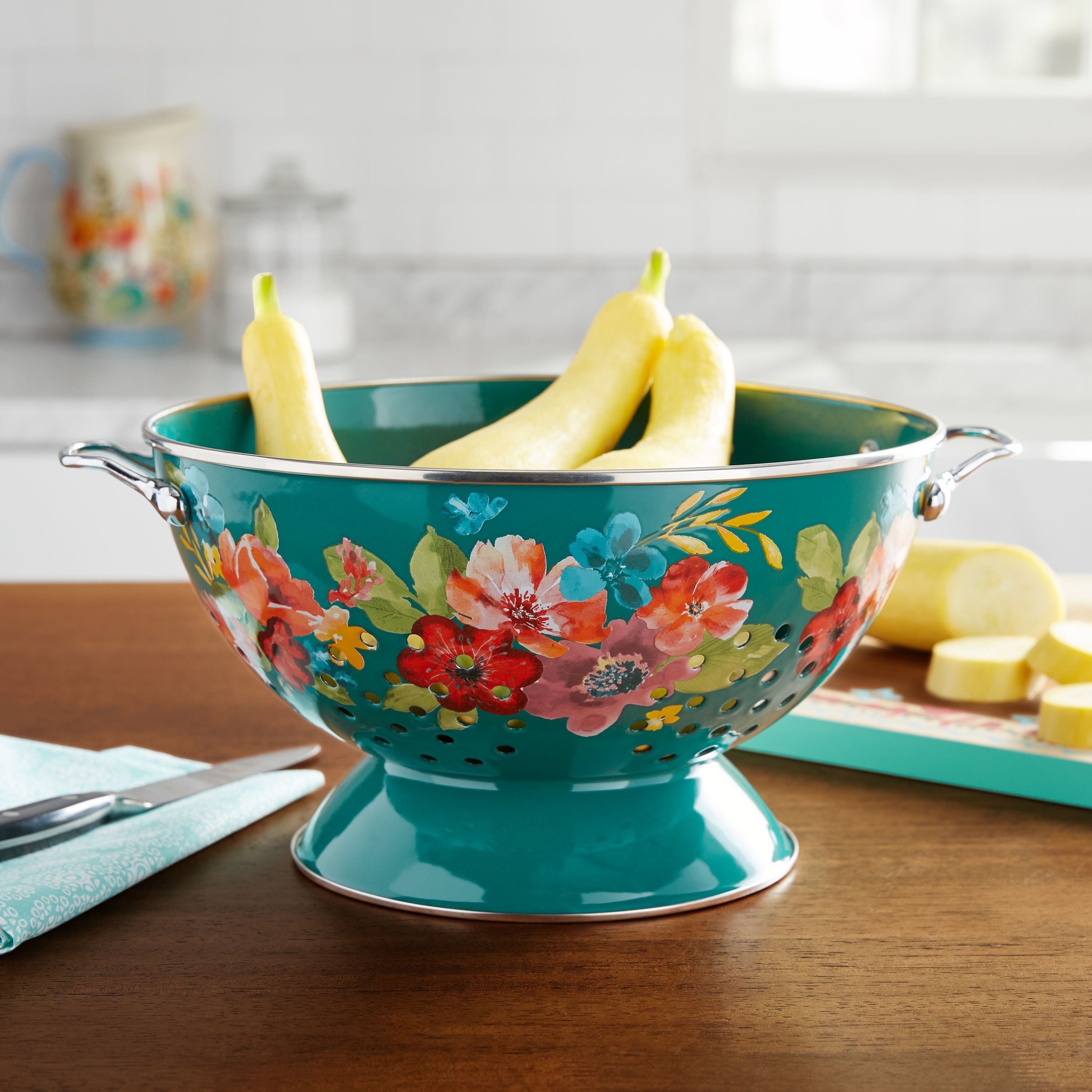 The wildflower whimsy classic colander