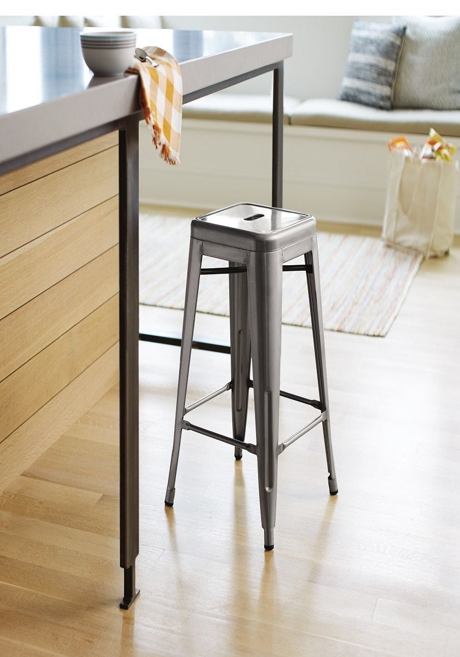 The stool in a kitchen
