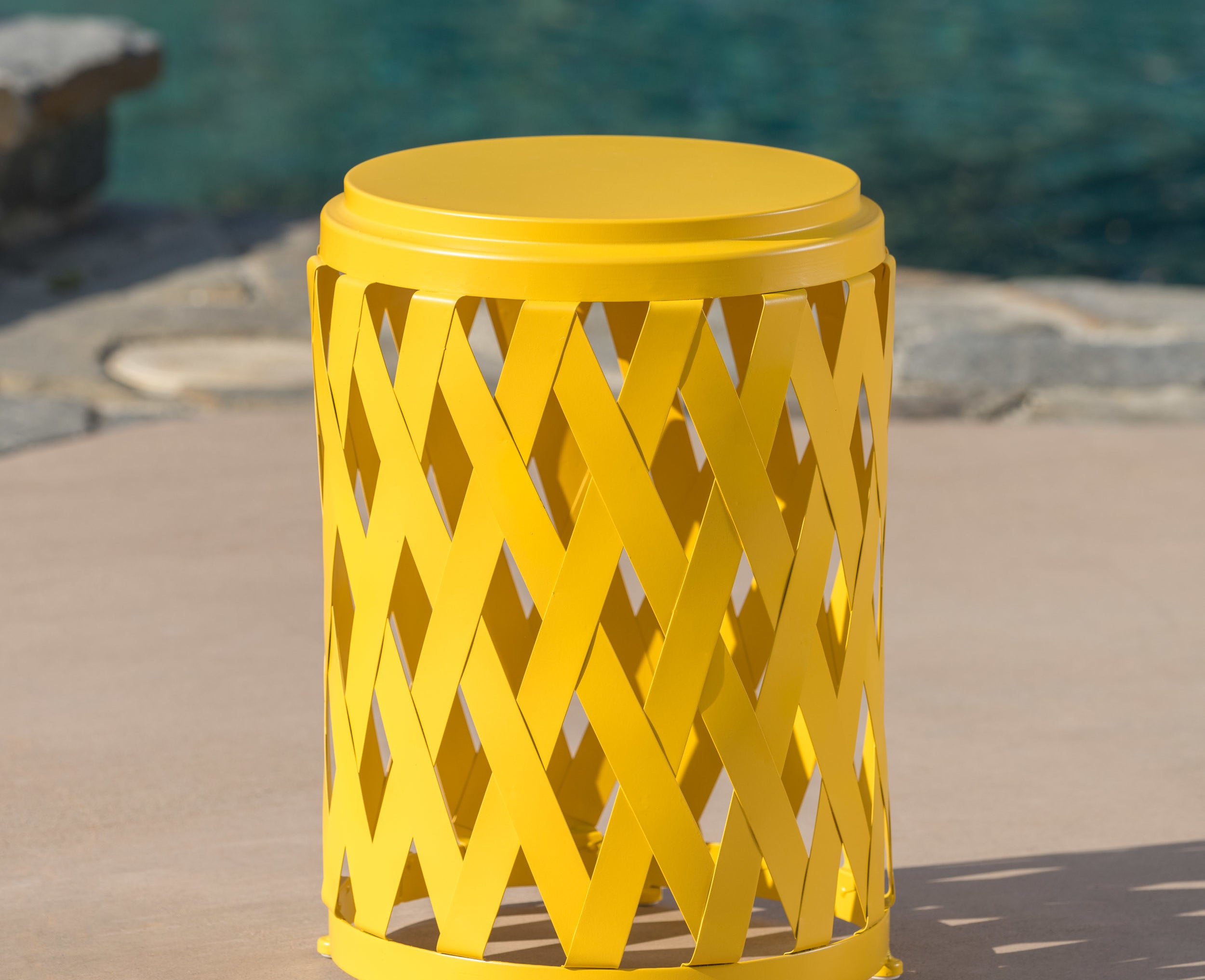 Yellow side table