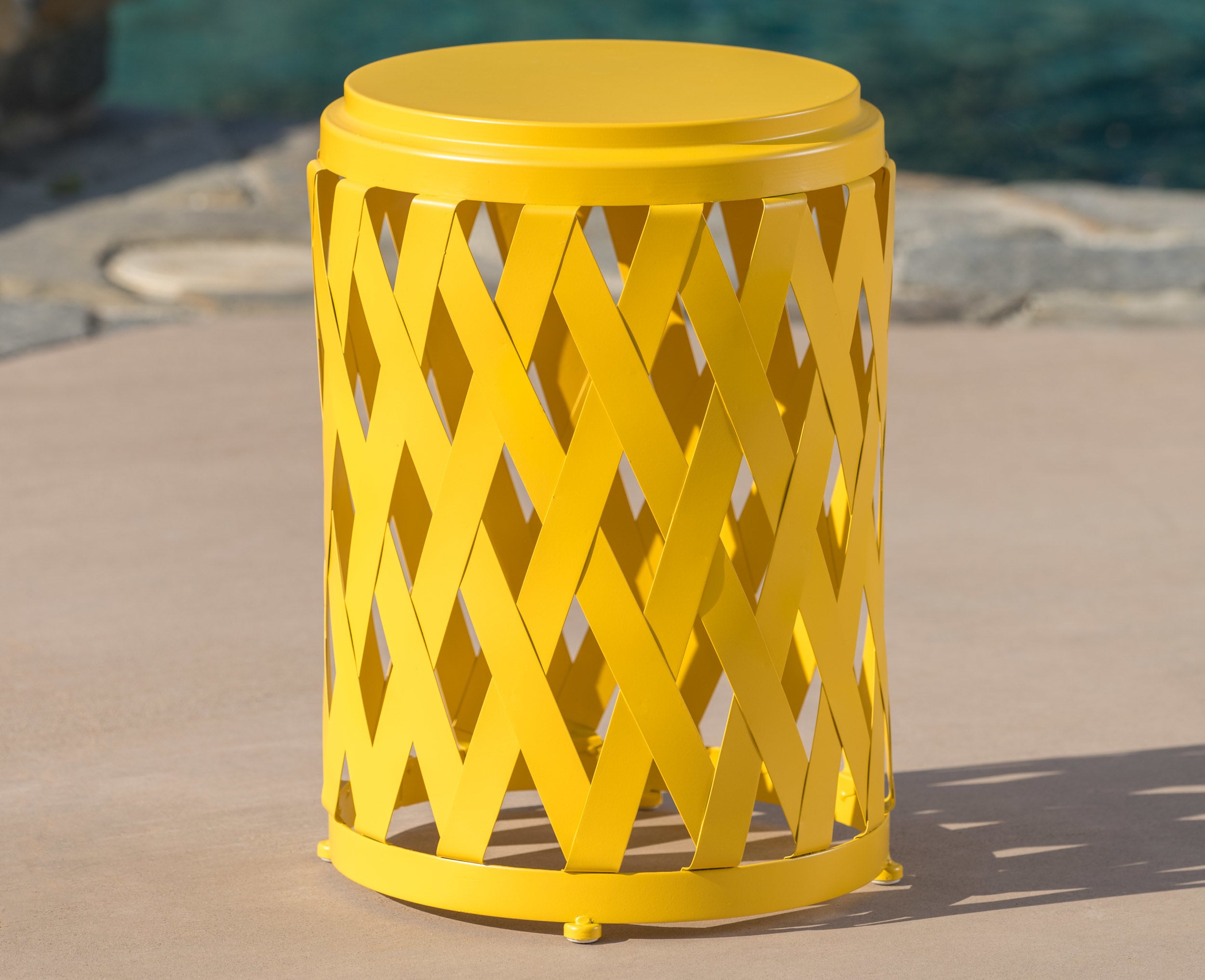Yellow side table