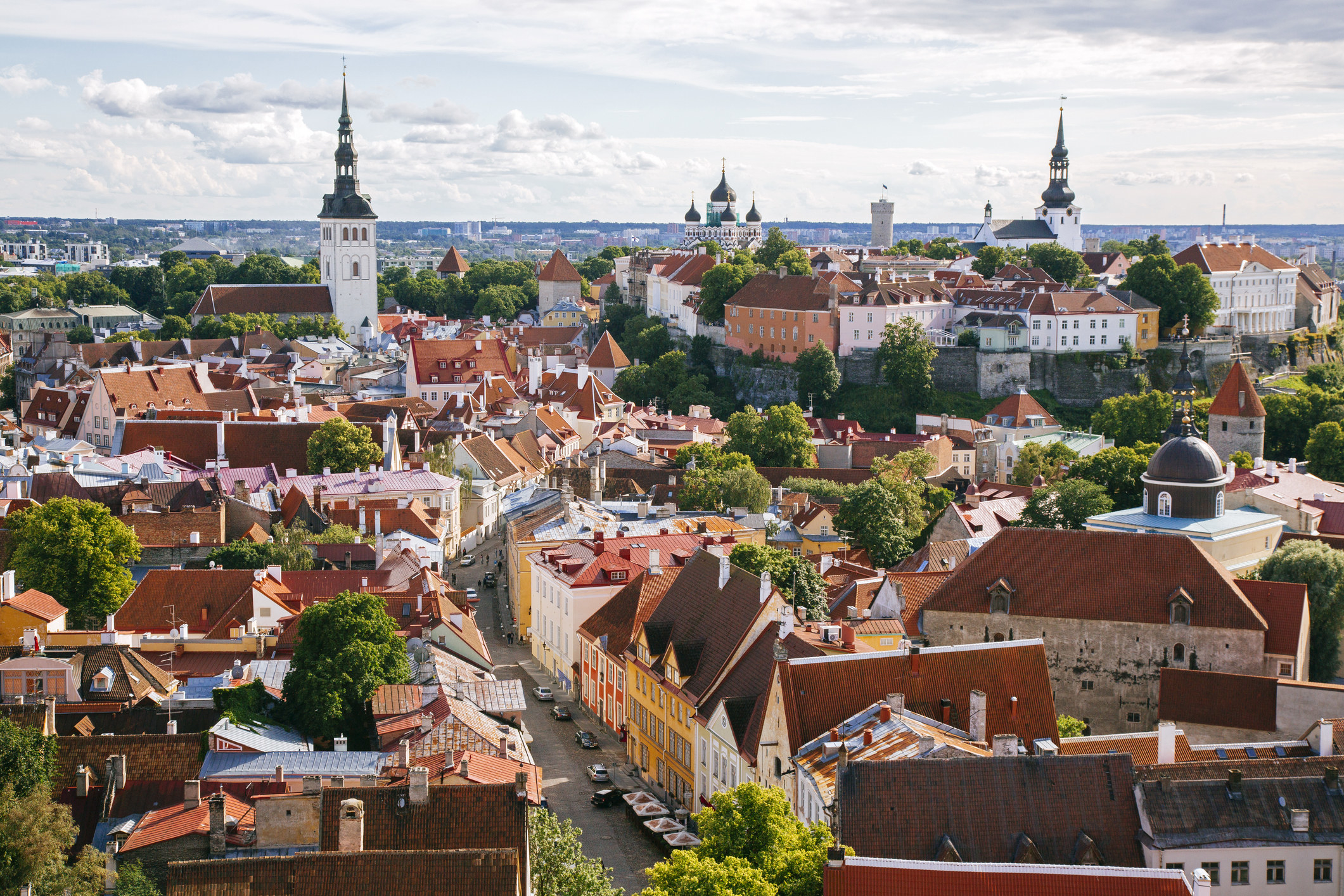 Rooftops of Tallinn, Estonia.