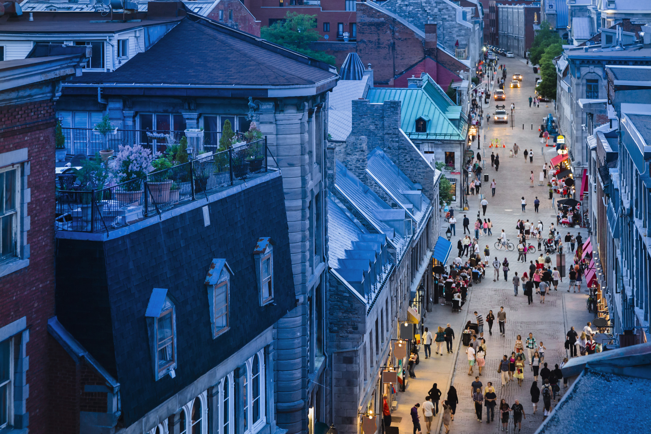 A quaint street in Old Montreal.