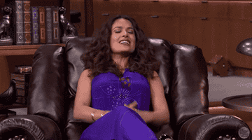Salma Hayek cheers while visiting &quot;The Tonight Show With Jimmy Fallon&quot;