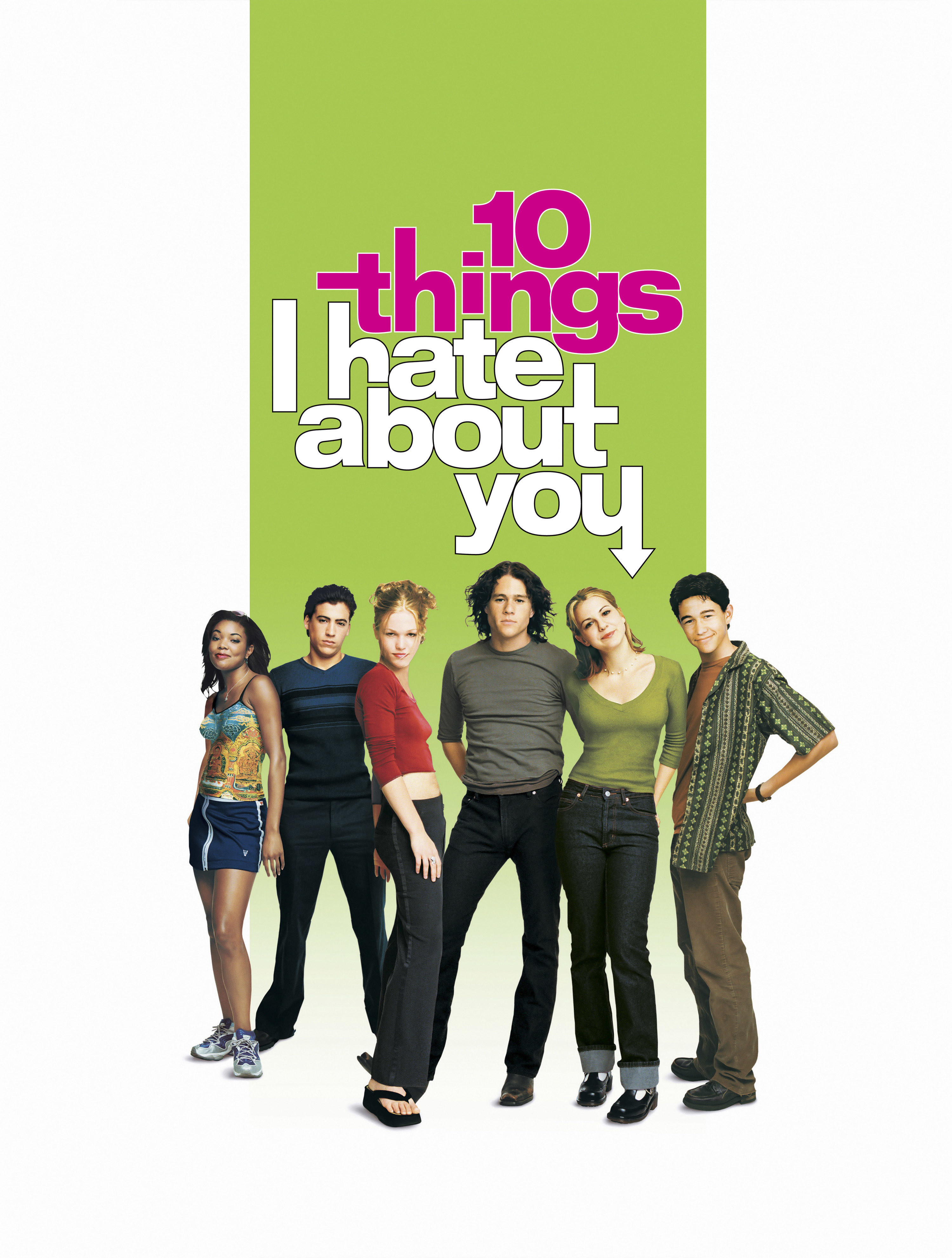 10 THINGS I HATE ABOUT YOU from left is  Gabrielle Union David Krumholtz Julia Stiles Heath Ledger Larisa Oleynik and Joseph Gordon-Levitt,