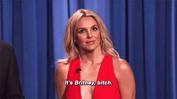 Britney Spears looks directly to camera and says, &quot;It&#x27;s Britney, bitch&quot;