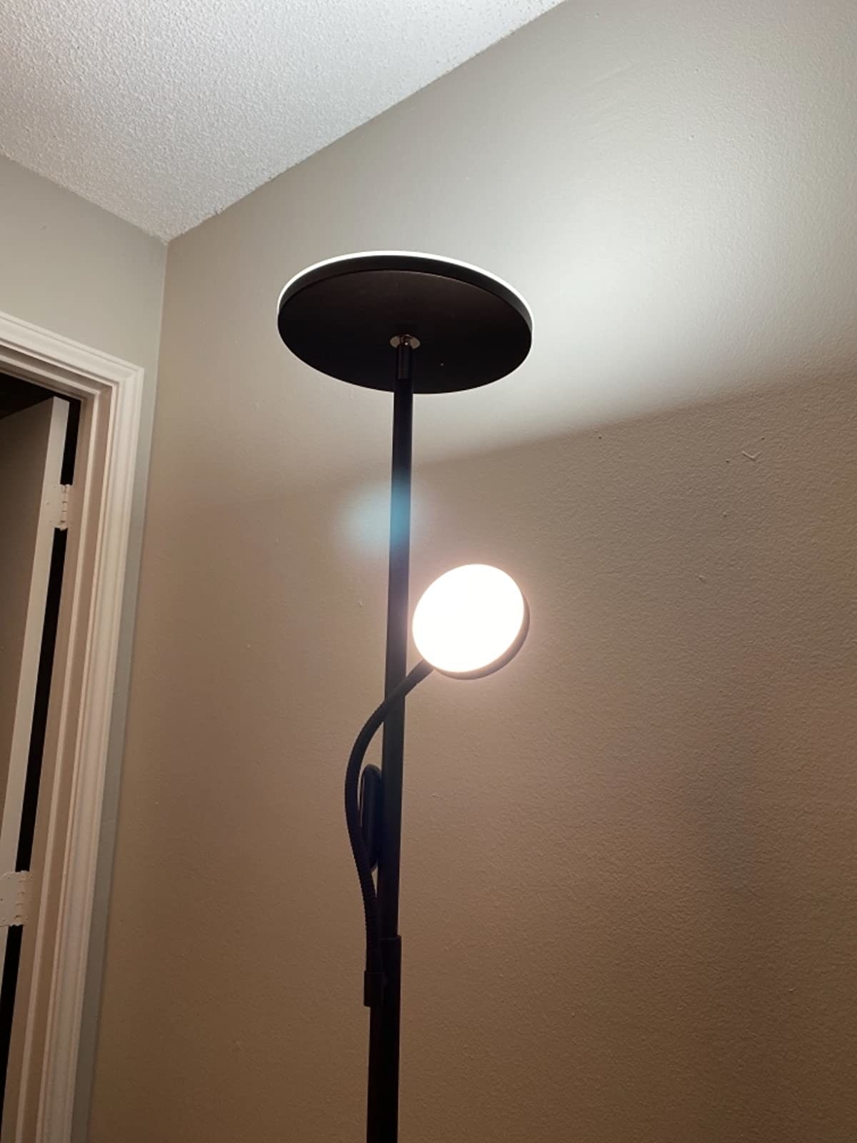 The lamp, on