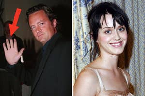 matthew perrys chopped off pointer finger and an old picture of katy perry