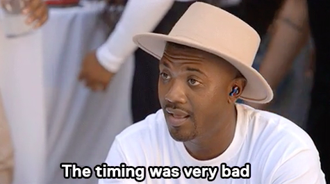 Ray J saying, &quot;The timing was very bad&quot;