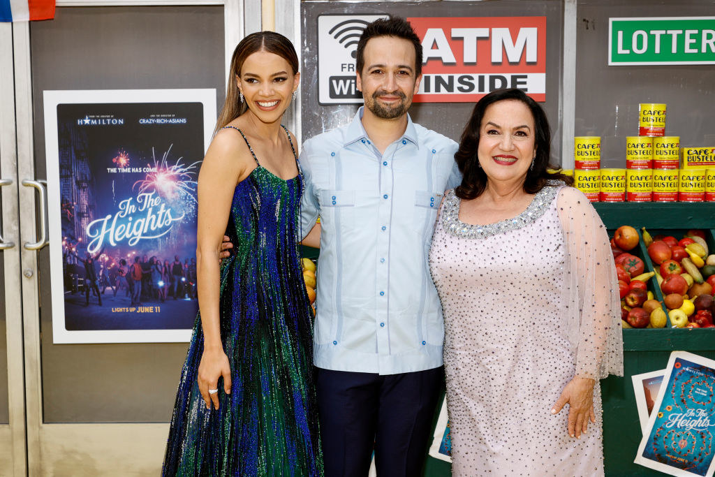  Leslie Grace, Lin-Manuel Miranda and Olga Merediz attend the &quot;In The Heights&quot; Opening Night Premiere