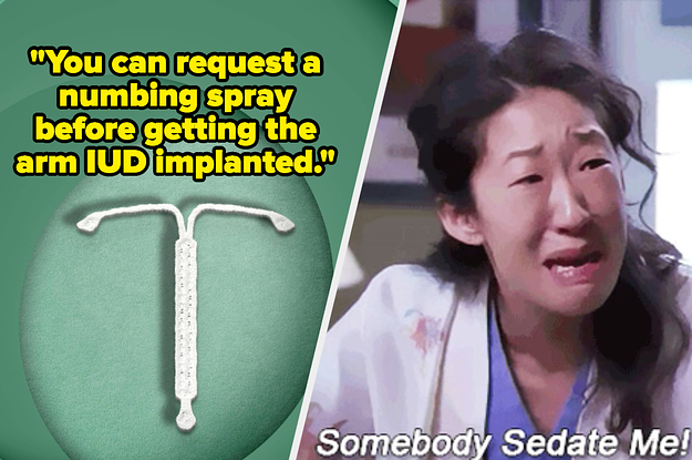IUD numbing spray and Christina Yang getting sedated