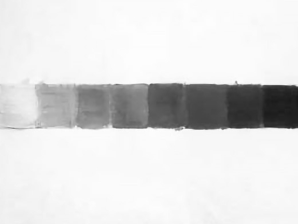 A value scale of different shades of gray.