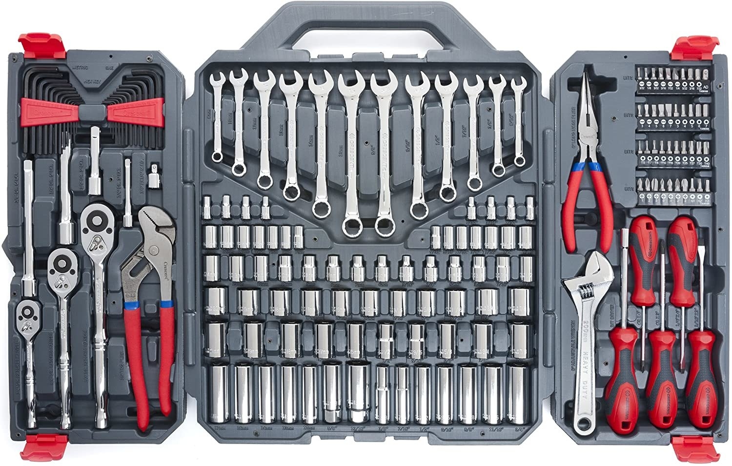 the tool kit in a carrying case