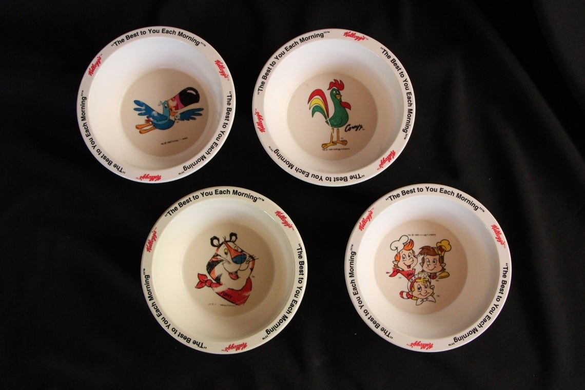 Four Kellogg&#x27;s bowls