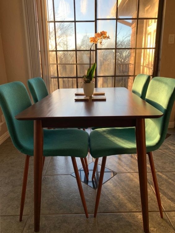 reviewer&#x27;s picture of the table in their dining room