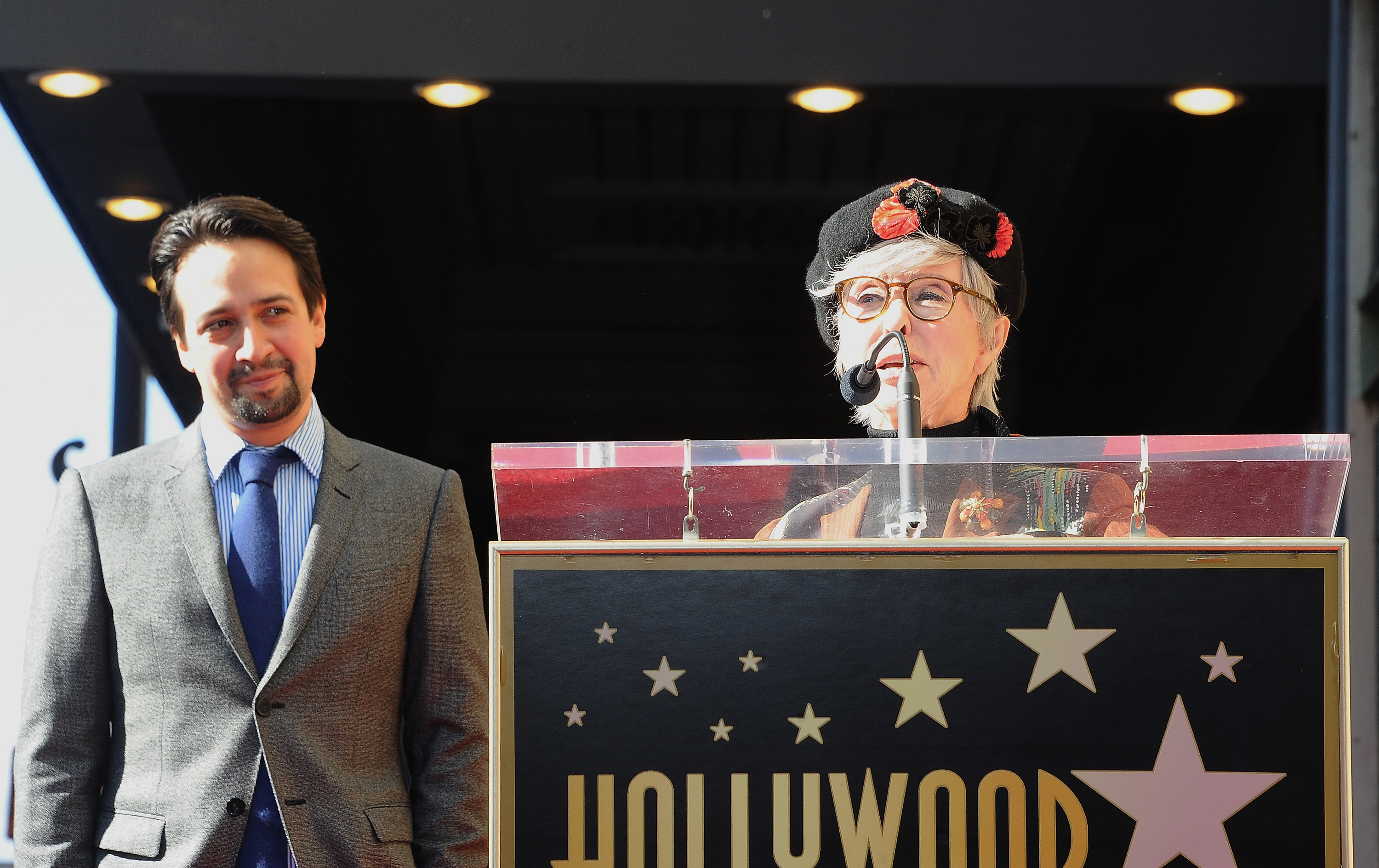 Actress Rita Moreno speaks at Lin-Manuel Miranda Star Ceremony held On The Hollywood Walk Of Fame on November 30, 2018 in Hollywood, California