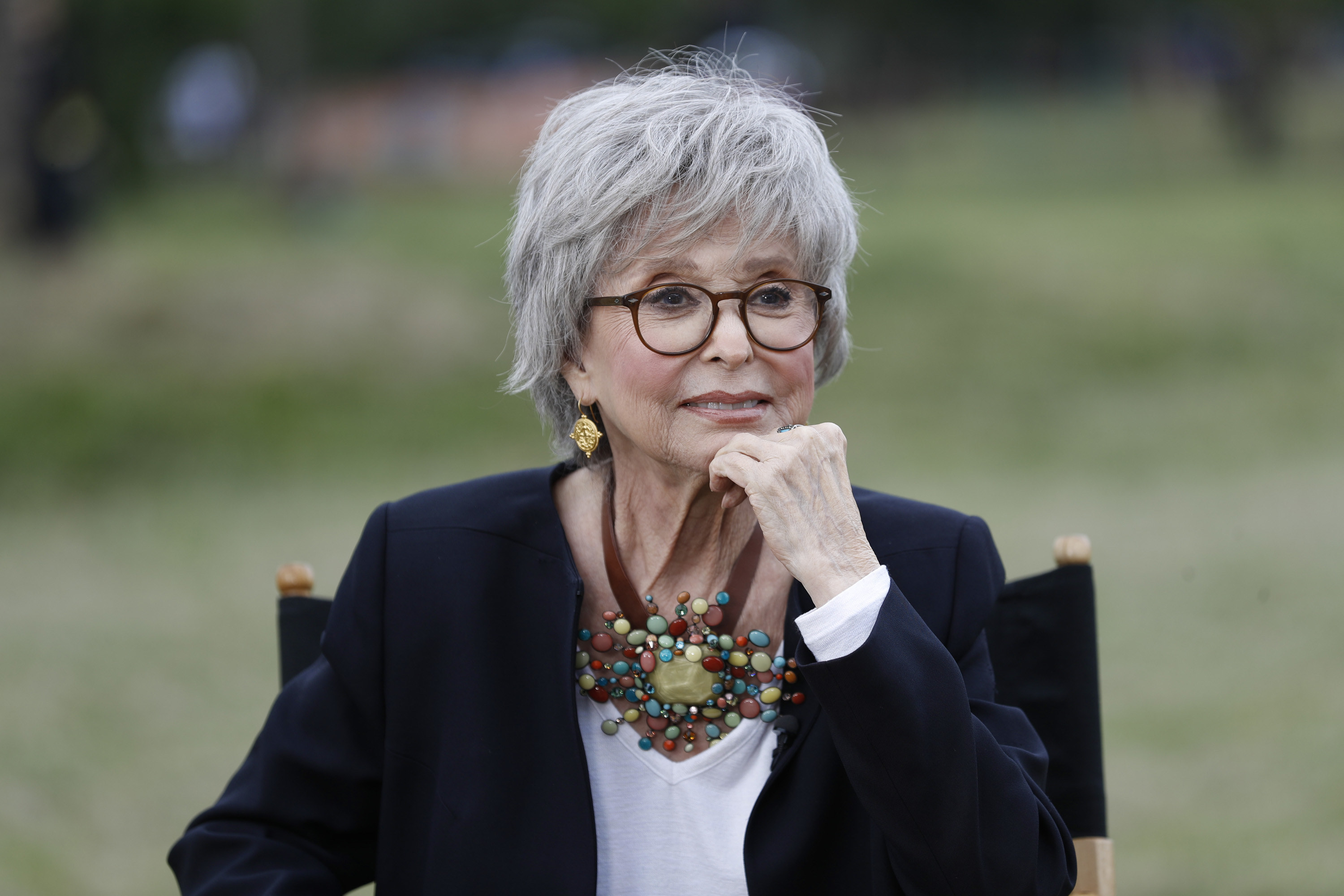 Rita Moreno speaks during the Rita Moreno Puerto Rican Day Parade Celebration during the 2021 Tribeca Festival on June 13, 2021 in New York City