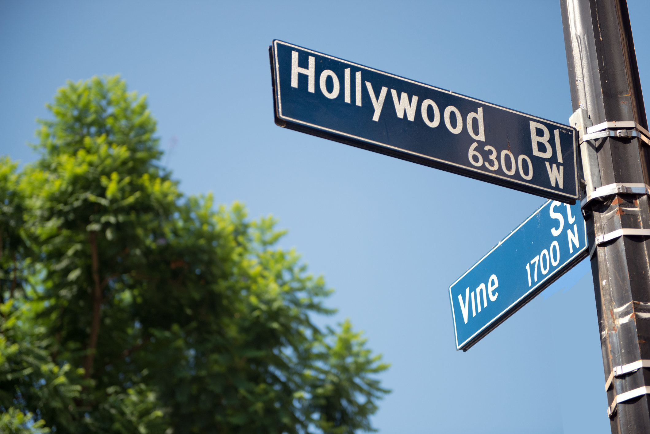 A sign for Hollywood Boulevard
