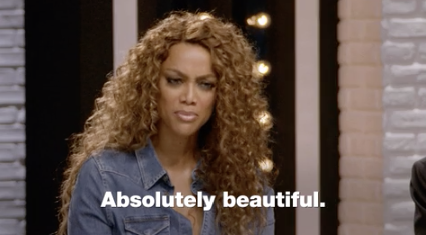 Tyra Banks on &quot;ANTM,&quot; saying: &quot;Absolutely beautiful&quot;